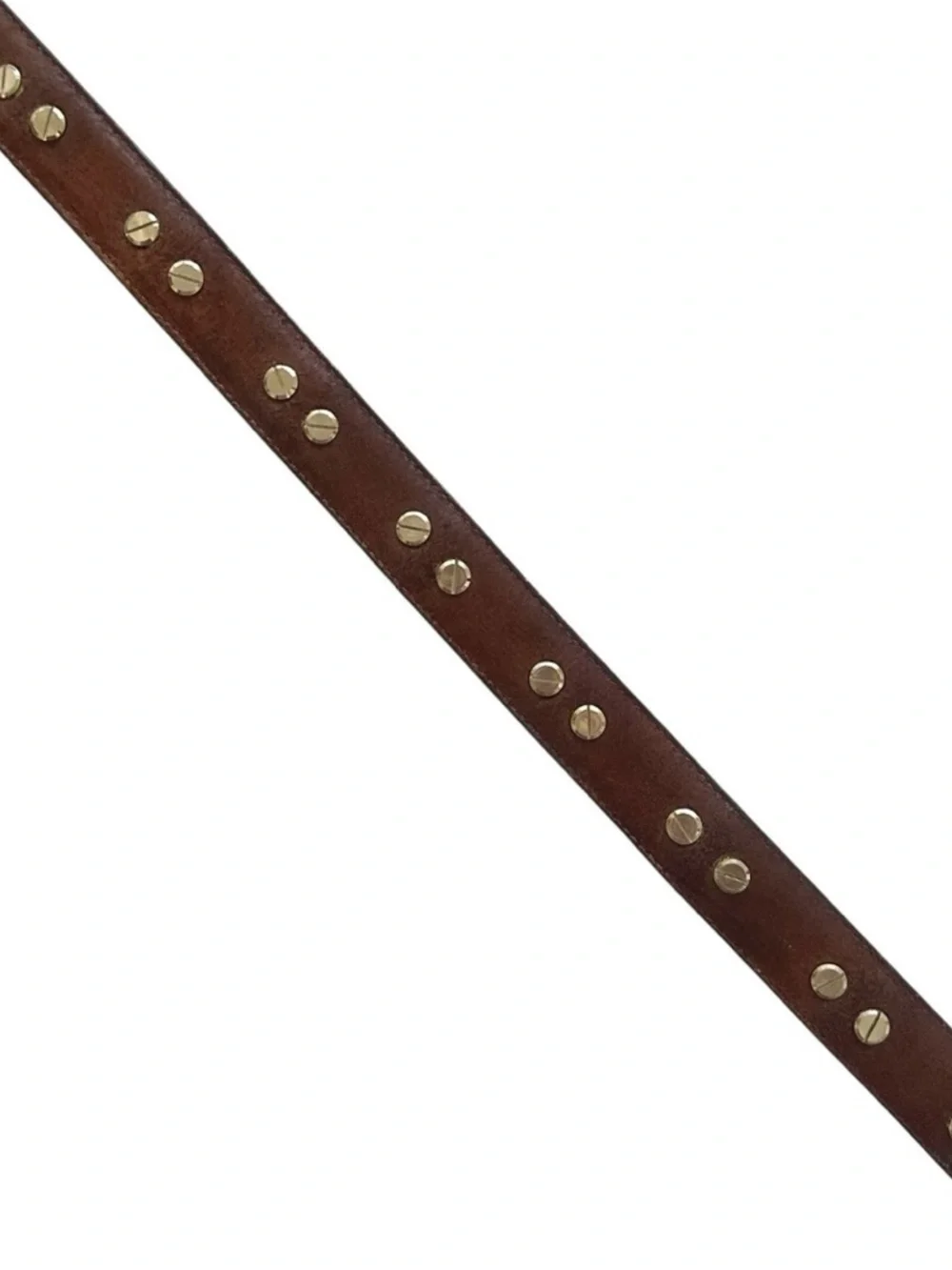 Brighton Vintage Dark Brown Leather Belt with Silver Ornate Accents